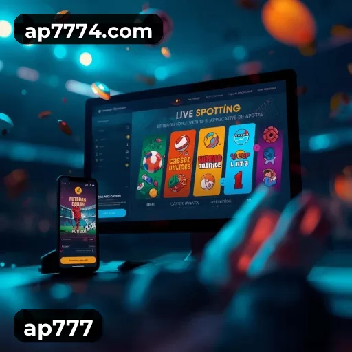 Saldo e bônus exibidos no lobby do app ap777